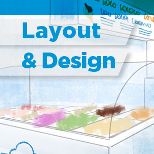 Layout & design in gelateria