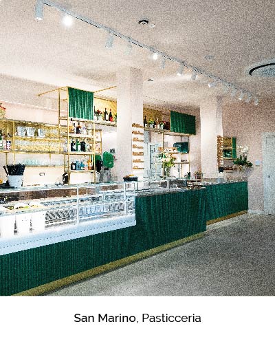 Moca progetta e realizza locali, dalla progettazione all'arredamento di gelaterie, pasticcerie, panetterie, ristoranti, hotel