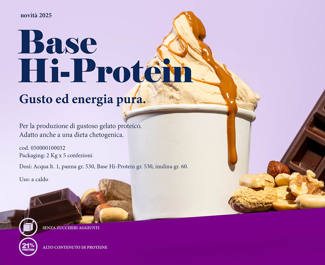 nuova base per gelato Hi protein Delizia by Moca