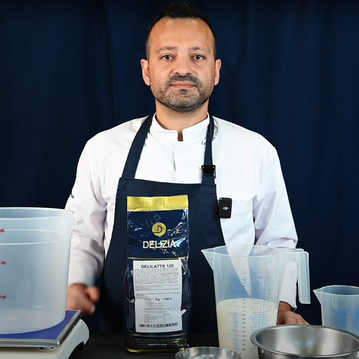 Base latte per gelato artigianale Delilatte 100 Delizia, adatta a caldo e a freddo