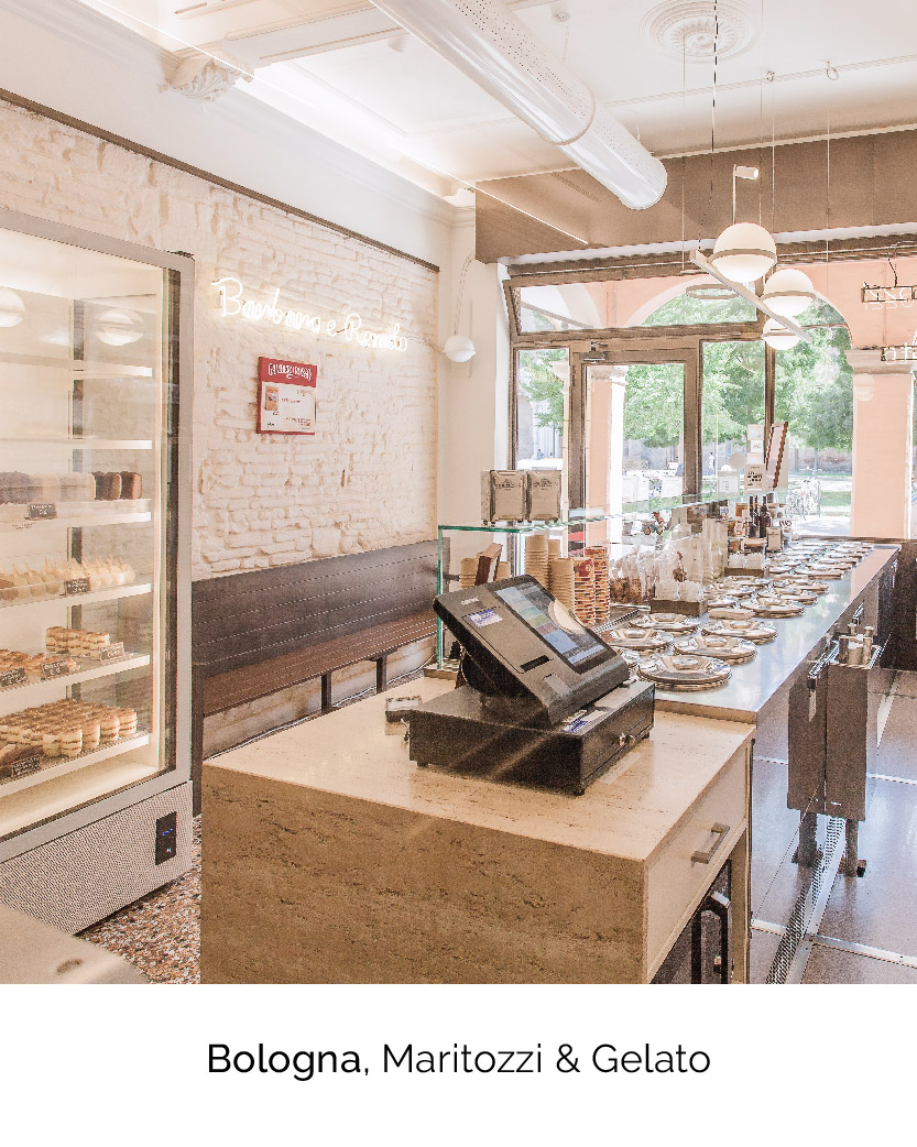 progettazione e arredamento su misura Maritozzi & Gelato a Bologna