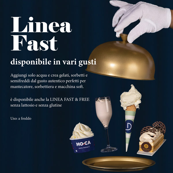 Prodotti Fast per gelati e sorbetti con sola acqua, pratici e ideali per bar, ristoranti, hotel e gelaterie.